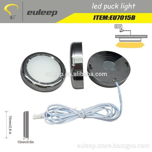 Euleep led puck light 2w 3w ,led cabinet light, under cabinet light,install by magnetic